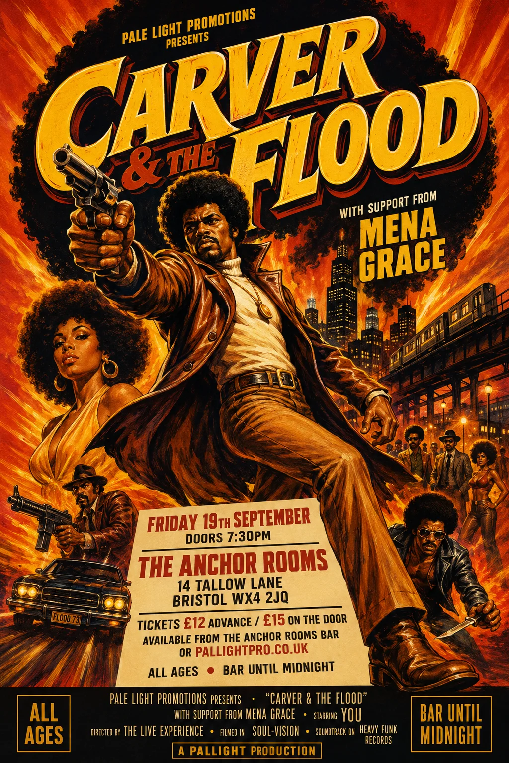 Blaxploitation Movie Poster — gig poster example