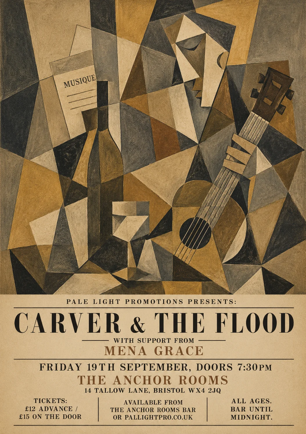 Cubist Exhibition Poster — gig poster example