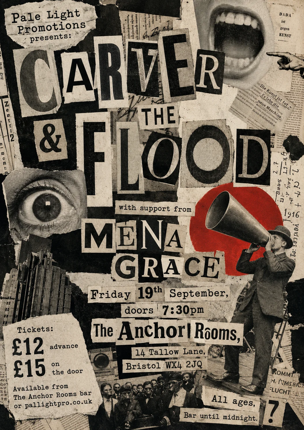 Dada Collage — gig poster example