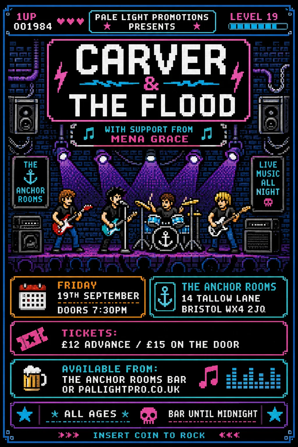 Pixel Art — gig poster example