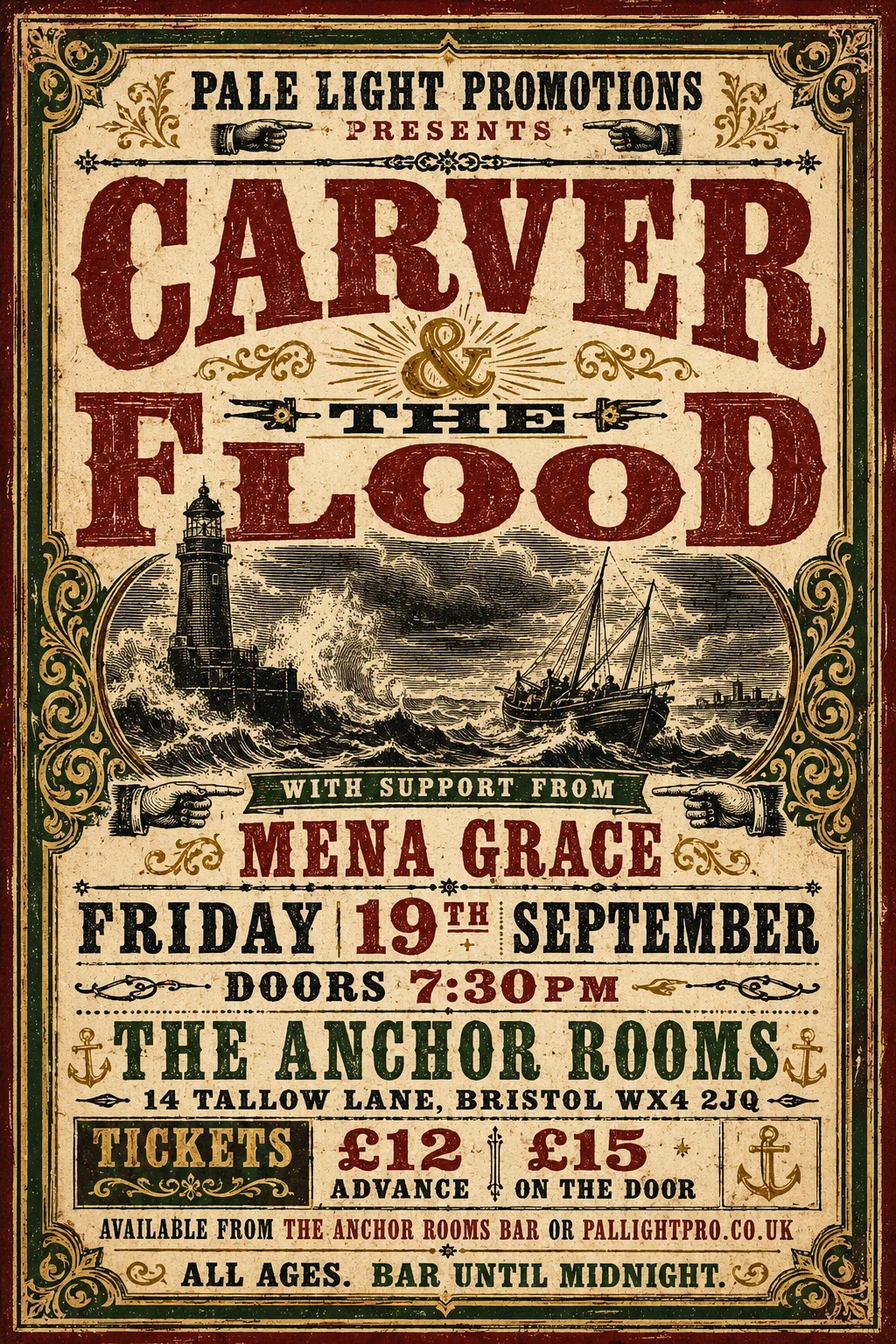 Victorian Broadside — gig poster example