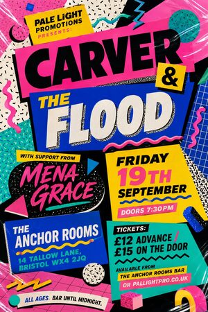 Memphis / 80s Postmodern gig poster example