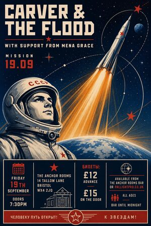 Soviet Space Programme gig poster example